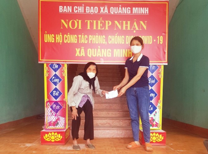 Quảng Minh nhiều tổ chức, cá nhân ủng hộ công tác phòng chống dịch