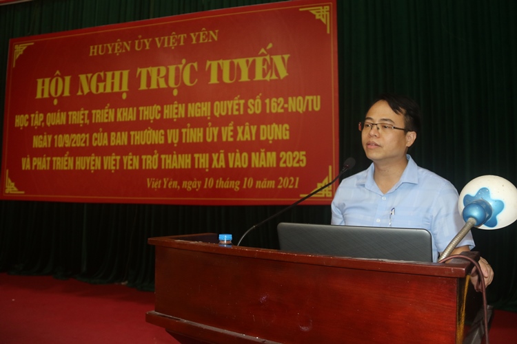 Việt Yên: Triển khai thực hiện Nghị quyết của Tỉnh ủy về xây dựng và phát triển huyện trở thành...