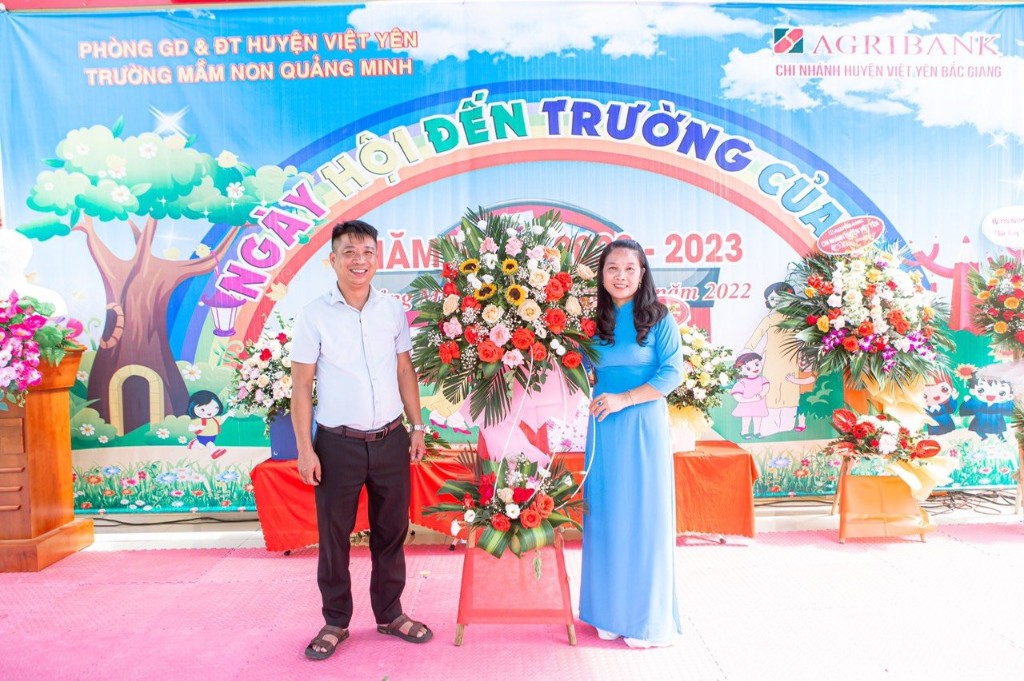 Trường Mầm non Quảng Minh cũng long trọng tổ chức Khai giảng năm học mới
