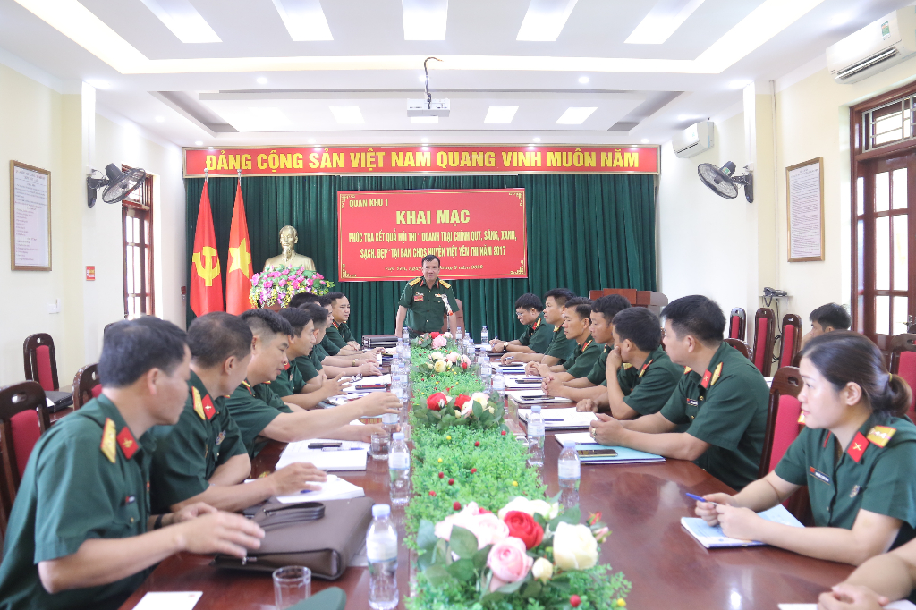 Việt Yên đạt đơn vị xuất sắc Phúc tra kết quả hội thi " Doanh trại chính quy, sáng, xanh, sạch, đẹp"