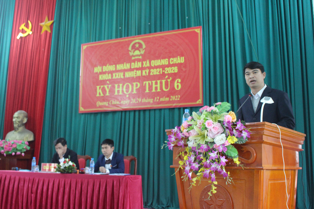 HĐND xã Quang Châu tổ chức kỳ họp thứ 6