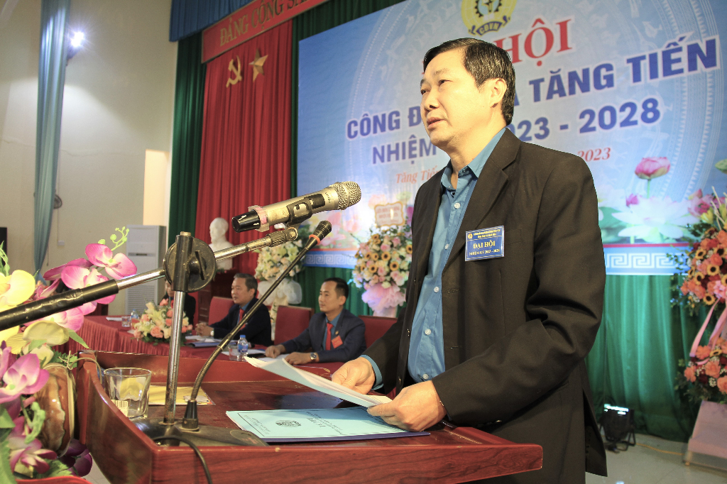 Công đoàn xã Tăng Tiến tổ chức Đại hội lần thứ VI, nhiệm kỳ 2023-2028