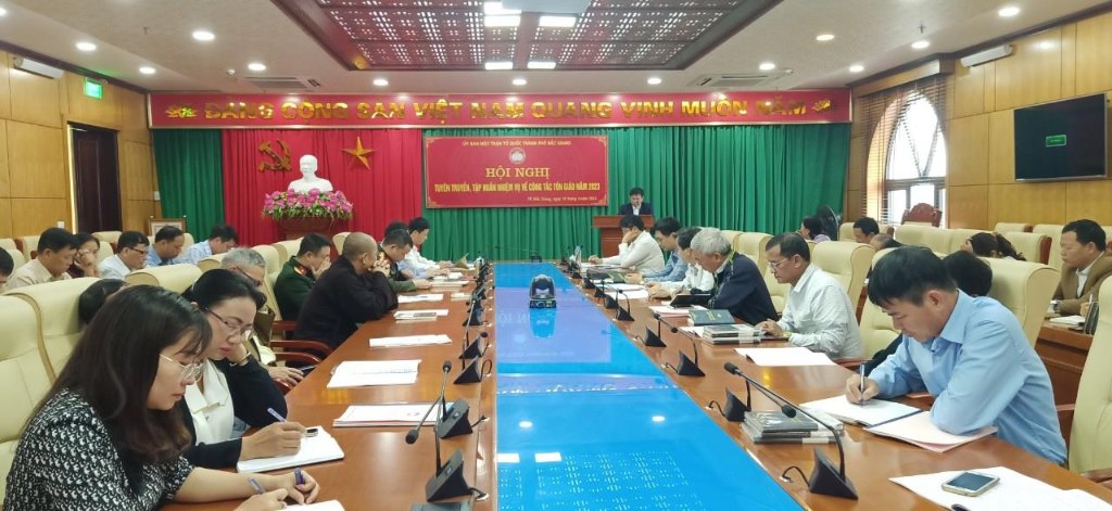 Ủy ban MTTQ thành phố Bắc Giang tổ chức Hội nghị tập huấn một số nhiệm vụ về công tác Tôn giáo...