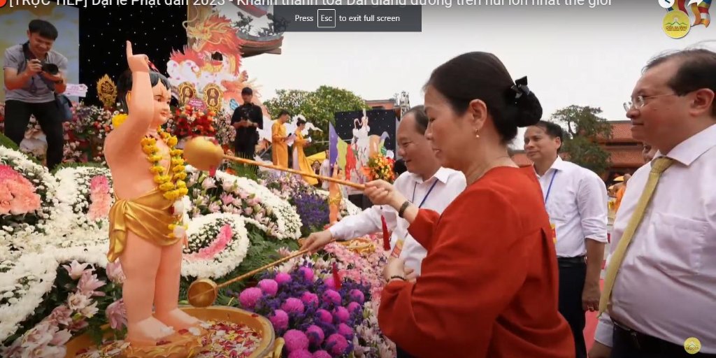 Chủ tịch Ủy ban MTTQ Việt Nam tỉnh Bắc Giang dự Lễ khánh thành tòa Đại giảng đường trên núi lớn...