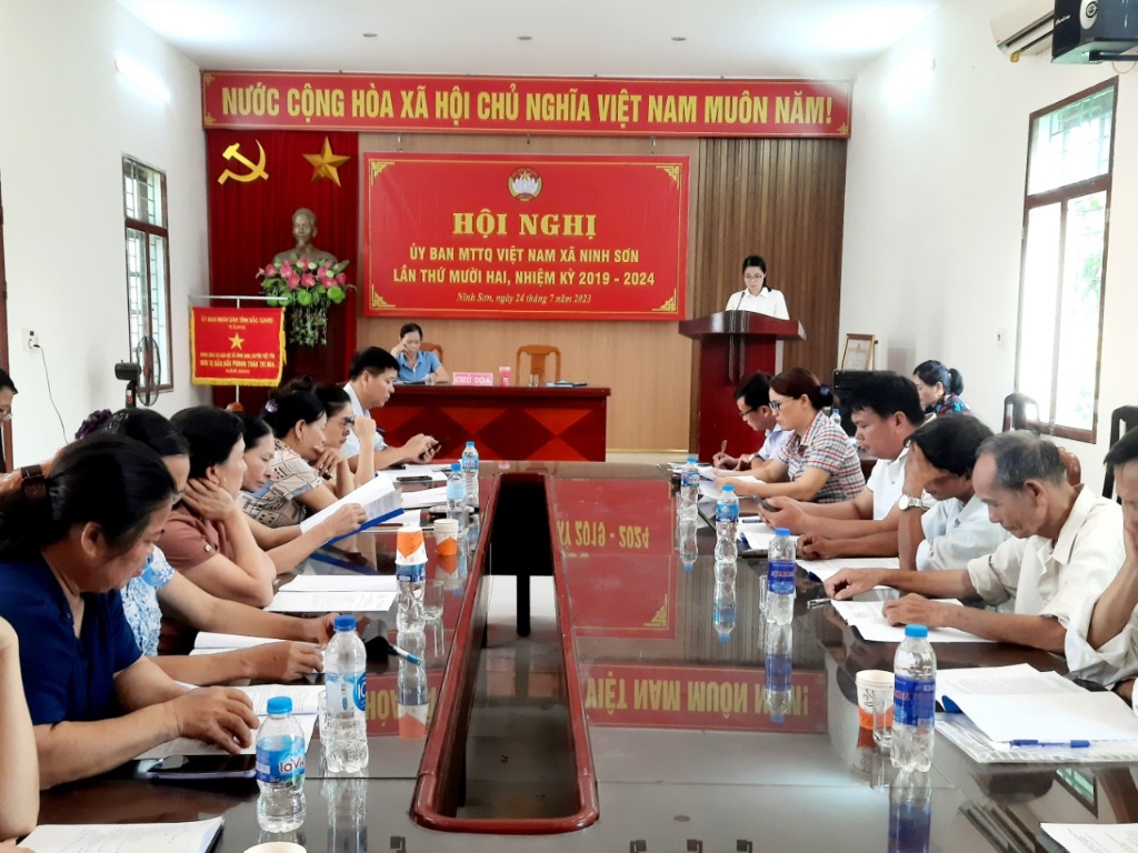 Ủy ban Mặt trận Tổ quốc Việt Nam xã Ninh Sơn  tổ chức Hội Nghị lần thứ 12, nhiệm kỳ 2019-2024