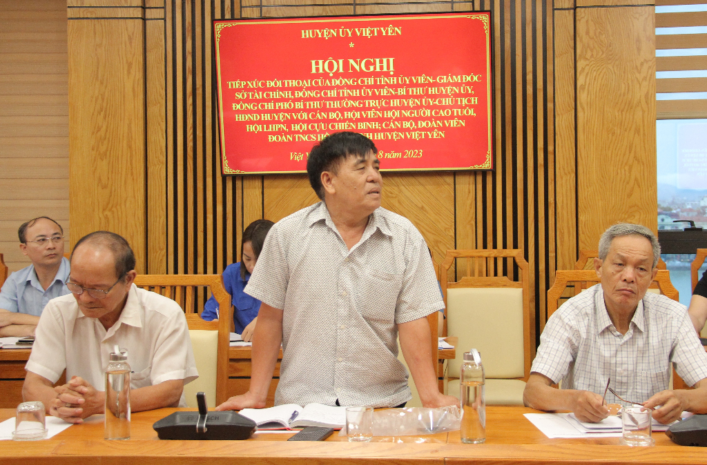 Huyện ủy Việt Yên tổ chức Hội nghị tiếp xúc, đối thoại giữa Giám đốc Sở Tài Chính và Bí thư Huyện...