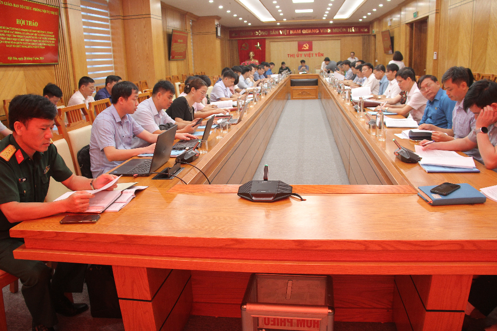 Ban Tuyên giáo phối hợp với Ban Tổ chức Thị ủy, Phòng Nội vụ thị xã tổ chức Hội thảo thực hiện...