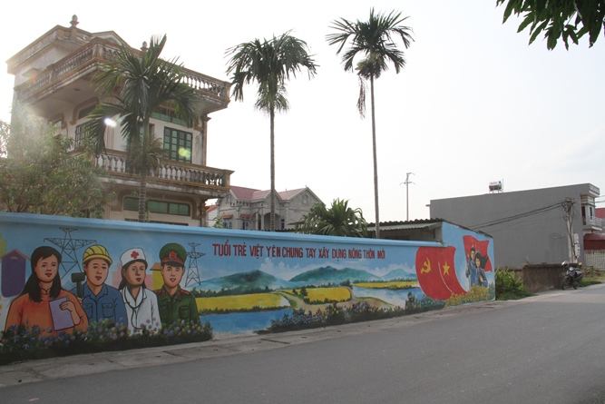Con đường bích họa thôn Nội Ninh, công trình thanh niên nhiều ý nghĩa