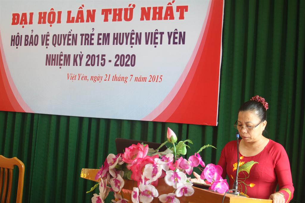 Việt Yên: Đại hội Hội bảo vệ quyền trẻ em huyện Việt Yên lần I nhiệm kỳ 2015 - 2020