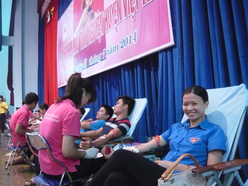 Việt Yên: 1.268 đơn vị máu trong ngày hội hiến máu tình nguyện 31/7/2014
