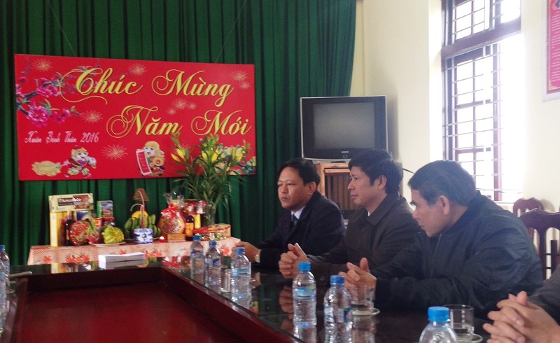 Lãnh đạo Tỉnh, lãnh đạo huyện Việt Yên thăm, chúc tết cán bộ, nhân dân xã Bích Sơn