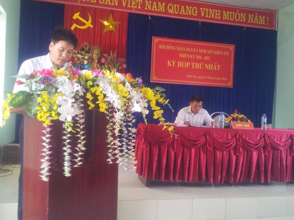 HĐND xã Ninh Sơn khóa XIX tổ chức kỳ họp thứ nhất