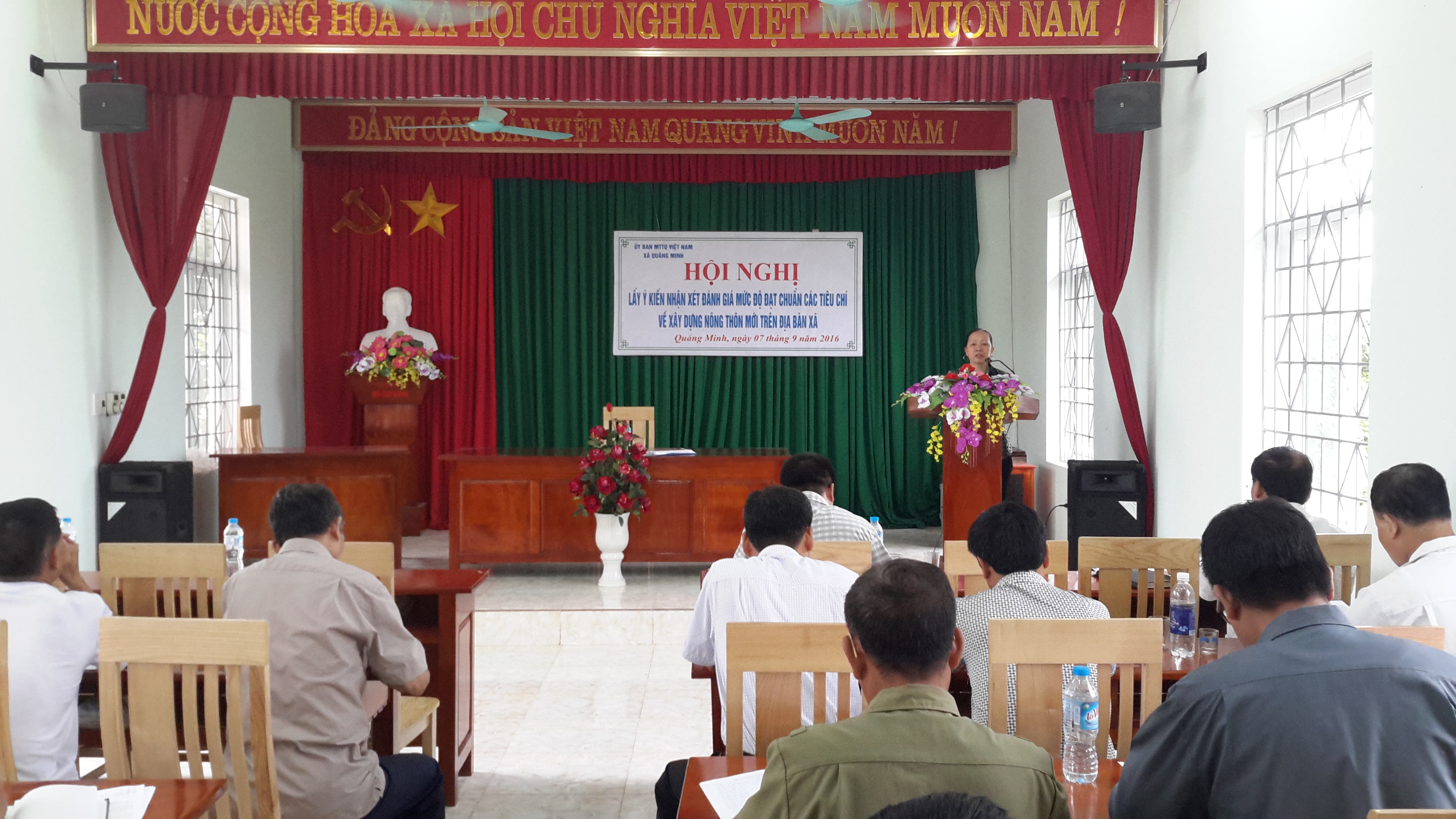 MTTQ xã Quảng Minh tổ chức hội nghị lấy ý kiến về kết quả xây dựng nông thôn mới